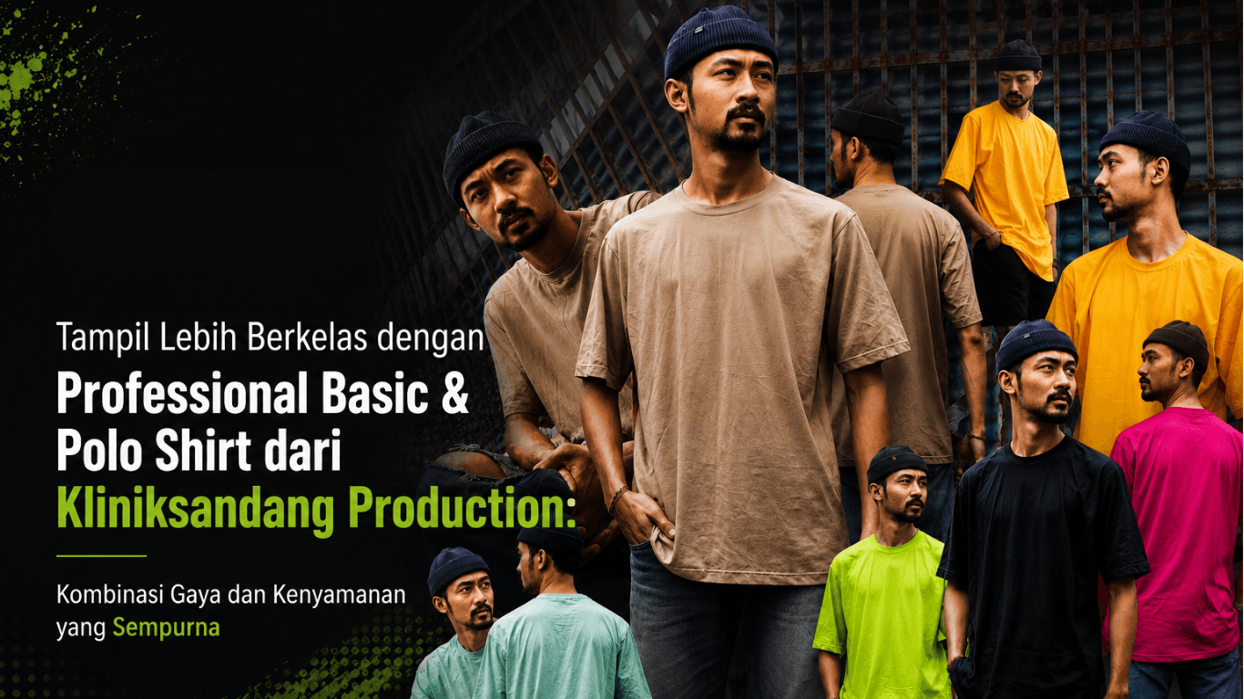 Fasilitas manufaktur apparel modern dengan mesin jahit industri dan tekstil premium — slide 3